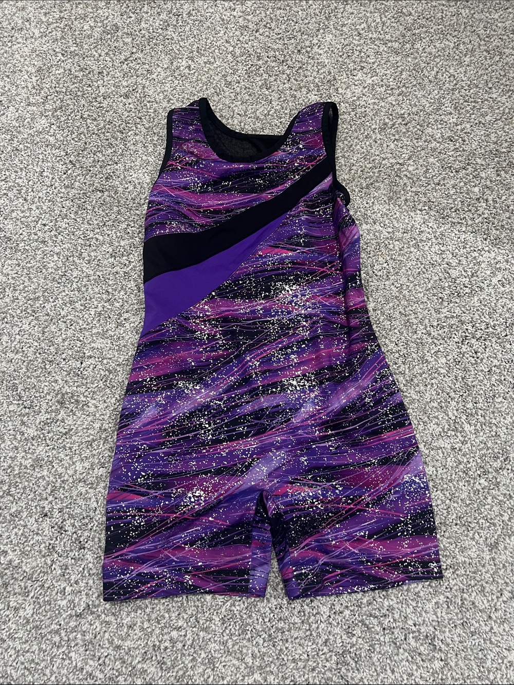 Danskin Purple and Black Girls' Athletic One-Piece